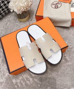 Replica Hermes Izmir Sandals in Epsom Calfskin H181403 Craie Blanc