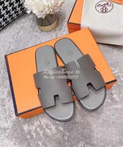 Replica Hermes Izmir Sandals in Epsom Calfskin H181403 Grey