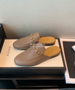 Replica Gucci Princetown Leather Slipper 423513 Brown