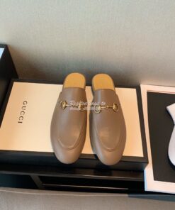 Replica Gucci Princetown Leather Slipper 423513 Brown 2