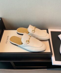 Replica Gucci Princetown Leather Slipper 423513 White