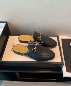 Replica Gucci Princetown Leather Slipper 423513 Black