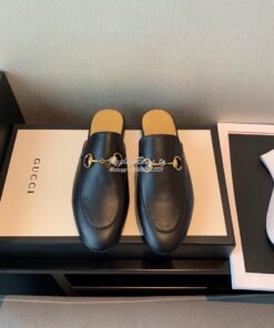 Replica Gucci Princetown Leather Slipper 423513 Black 2