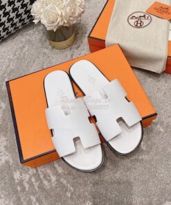 Replica Hermes Izmir Sandals in Smooth Calfskin H181403 Blanc