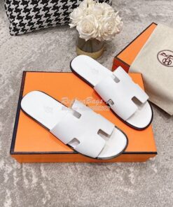 Replica Hermes Izmir Sandals in Smooth Calfskin H181403 Blanc 2