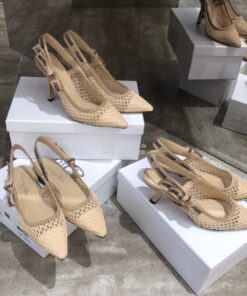 Replica Dior J'adior Ballerina Flat & Slingback Pumps Nude Mesh