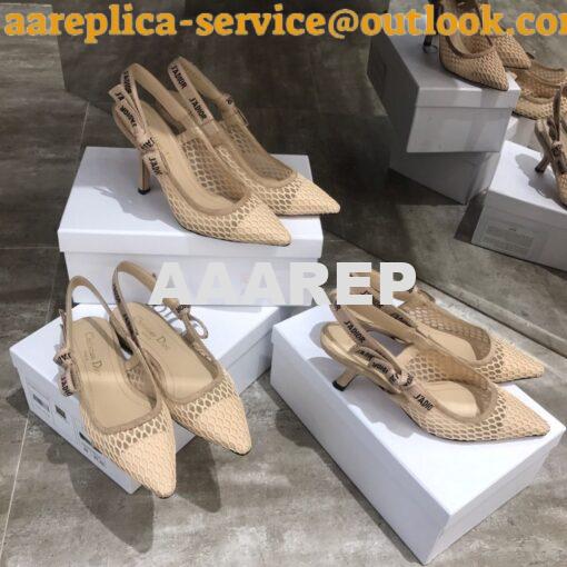 Replica Dior J'adior Ballerina Flat & Slingback Pumps Nude Mesh