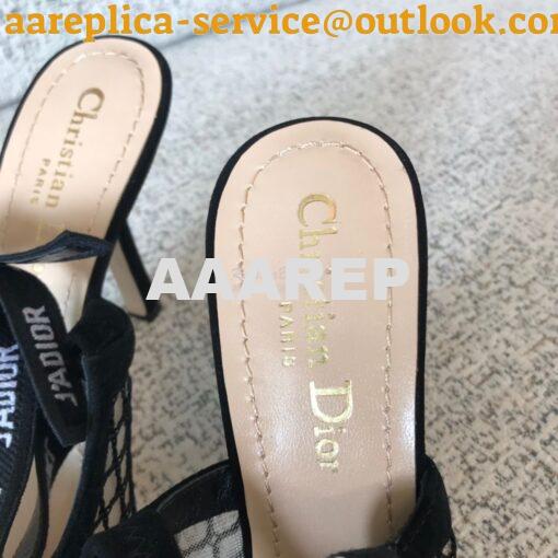 Replica Dior J'adior Ballerina Flat & Slingback Pumps Black Mesh 7