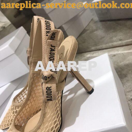 Replica Dior J'adior Ballerina Flat & Slingback Pumps Nude Mesh 14