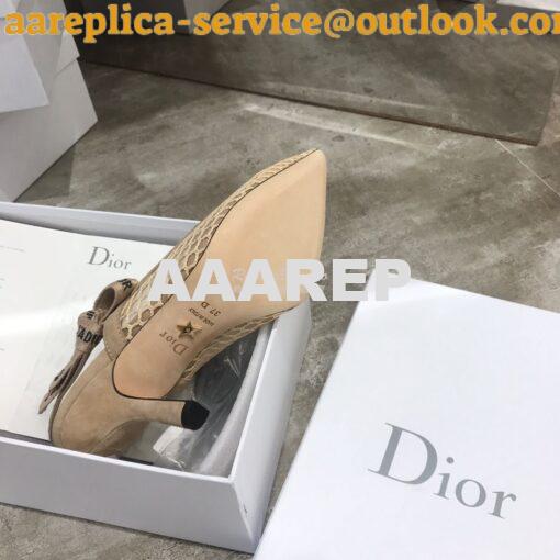 Replica Dior J'adior Ballerina Flat & Slingback Pumps Nude Mesh 16