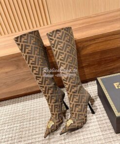 Replica Fendi Fendace FF Jacquard Boots 1A03185