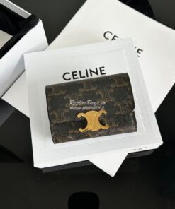 Replica CELINE COMPACT WALLET WITH COIN TRIOMPHE IN TRIOMPHE CANVAS TA 2