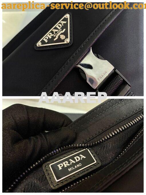 Replica Prada Re-nylon And Saffiano Leather Shoulder Bag 2VH133 9