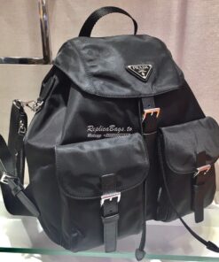 Replica Prada Medium Nylon Backpack 1BZ811 Black 2