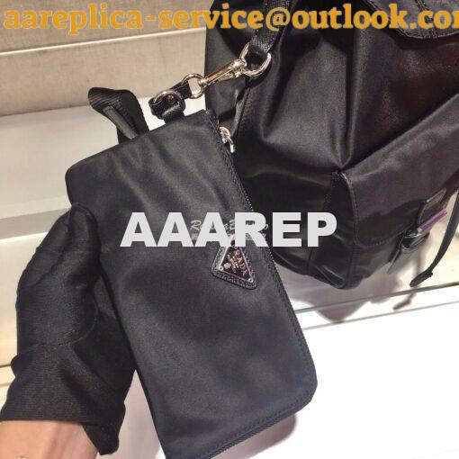 Replica Prada Medium Nylon Backpack 1BZ811 Black 4