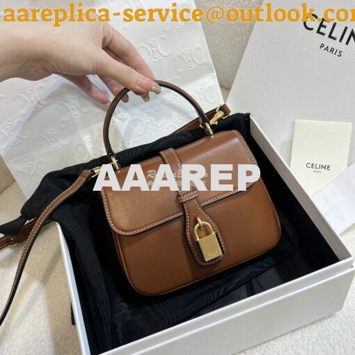 Replica Celine Mini Tabou In Smooth Calfskin 10L343 Tan