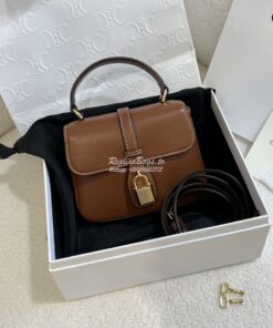 Replica Celine Mini Tabou In Smooth Calfskin 10L343 Tan 2