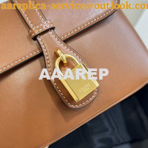 Replica Celine Mini Tabou In Smooth Calfskin 10L343 Tan 3