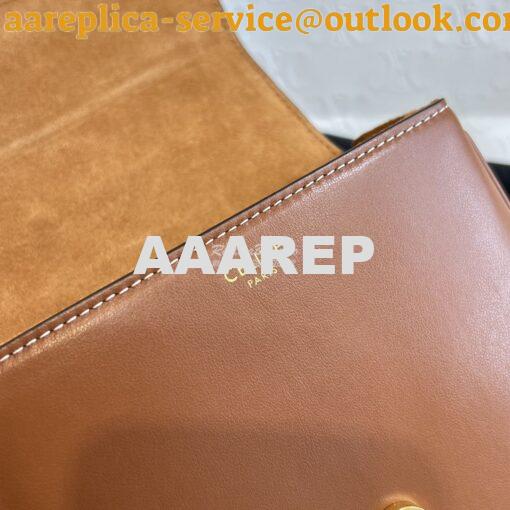 Replica Celine Mini Tabou In Smooth Calfskin 10L343 Tan 8