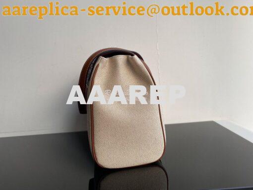 Replica Celine Medium Soft 16 In Textile And Calfskin Natural Tan 1955 6