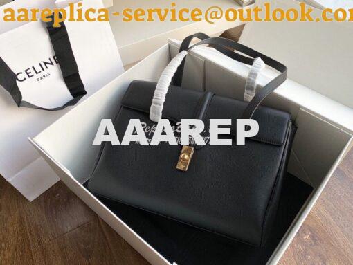 Replica Celine Medium Soft 16 Bag In Supple Grained Calfskin 195543 Bl