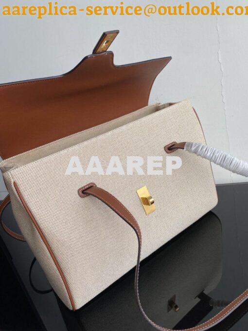 Replica Celine Medium Soft 16 In Textile And Calfskin Natural Tan 1955 7