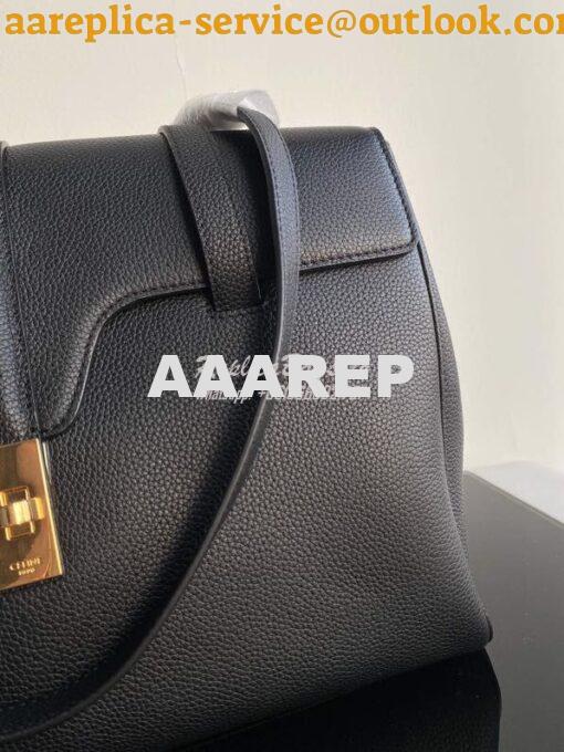 Replica Celine Medium Soft 16 Bag In Supple Grained Calfskin 195543 Bl 6