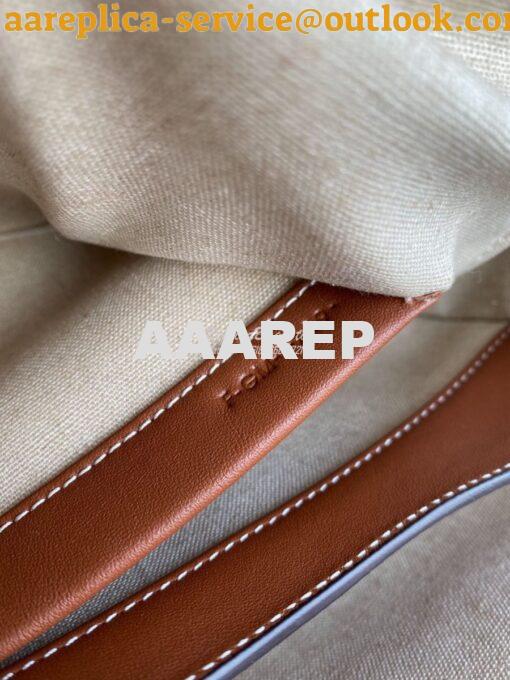 Replica Celine Medium Soft 16 In Textile And Calfskin Natural Tan 1955 12