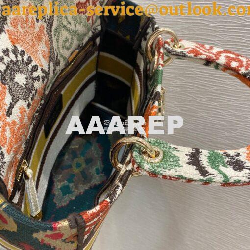 Replica Dior Medium Lady D-Lite Bag Yellow Multicolor Dior Paisley Emb 8