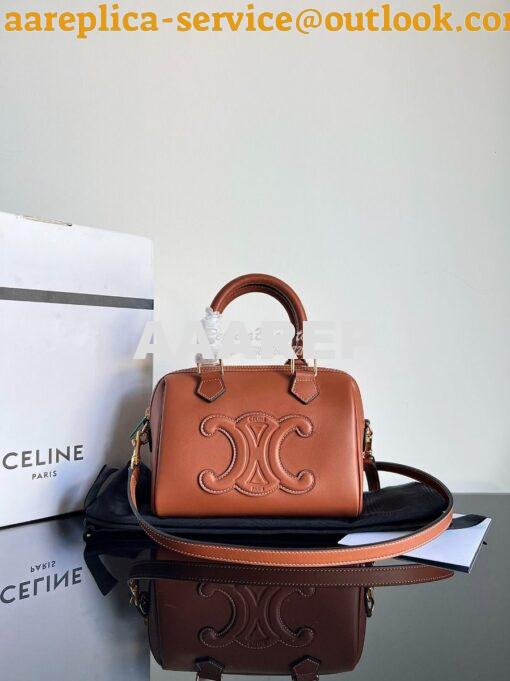 Replica Celine Small Boston In Smooth Calfskin 113773 Tan