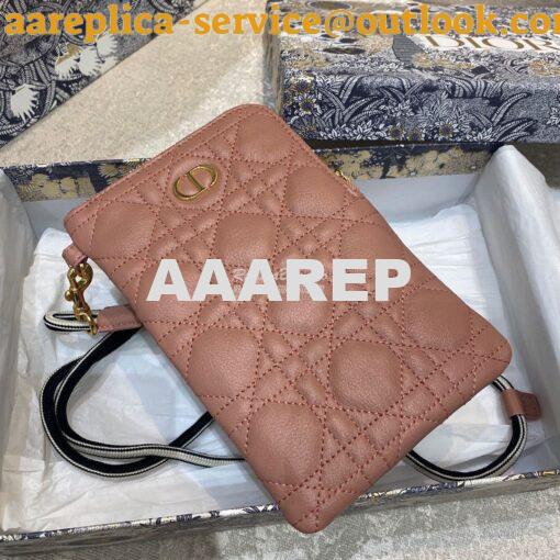 Replica Dior Caro Multifunctional Pouch Dark Nude Supple Cannage Calfs 2