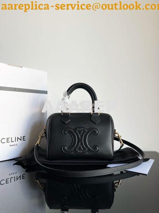 Replica Celine Small Boston In Smooth Calfskin 113773 Black