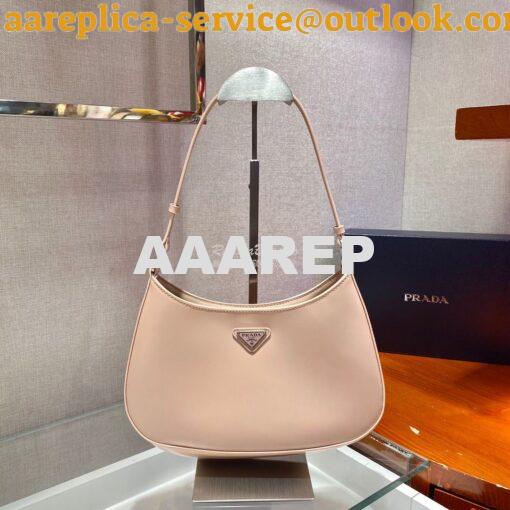 Replica Prada Cleo Brushed Leather Shoulder Bag 1BC499 Pink 2