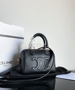 Replica Celine Small Boston In Smooth Calfskin 113773 Black 2