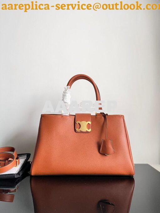 Replica Celine Medium Appoline Bag In Supple Calfskin 114963 Tan