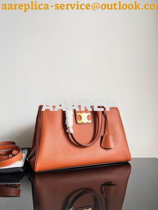 Replica Celine Medium Appoline Bag In Supple Calfskin 114963 Tan 4