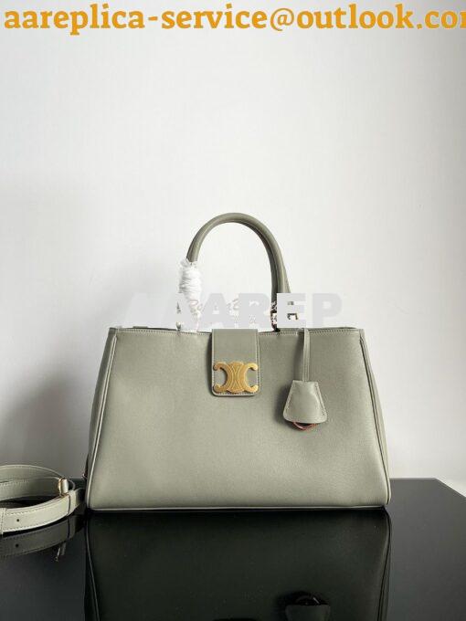 Replica Celine Medium Appoline Bag In Supple Calfskin 114963 Green Cla