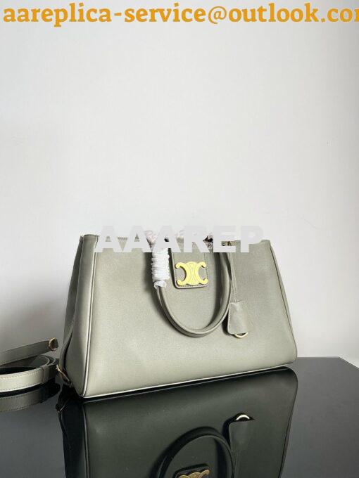 Replica Celine Medium Appoline Bag In Supple Calfskin 114963 Green Cla 3