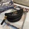 Replica Dior Caro Detachable Half-Moon Coin Purse in Dark Nude Cannage 11