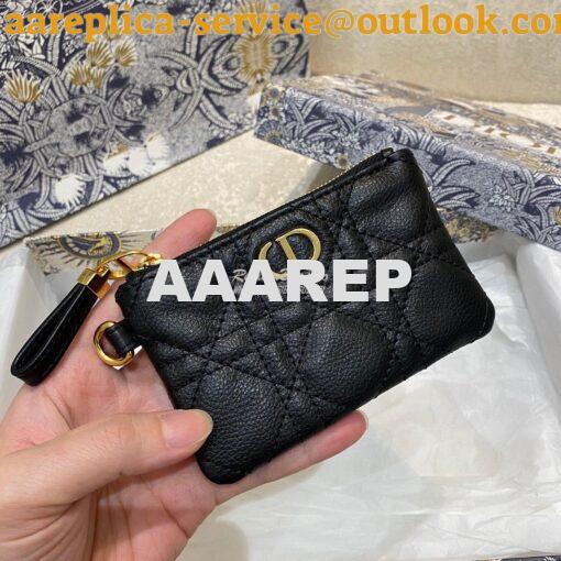 Replica Dior Caro Multifunctional Pouch Black Supple Cannage Calfskin 9