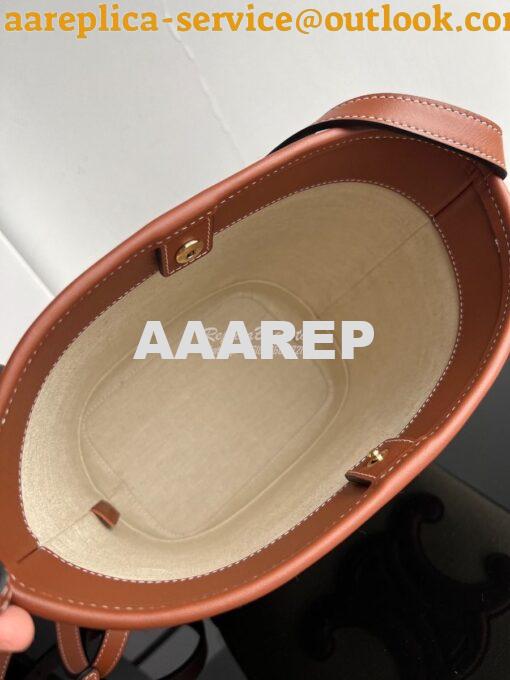 Replica Celine Small Bucket Cuir Triomphe In Textile And Calfskin 1982 8