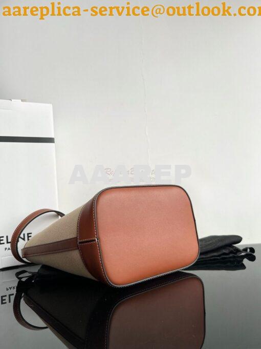 Replica Celine Small Bucket Cuir Triomphe In Textile And Calfskin 1982 10