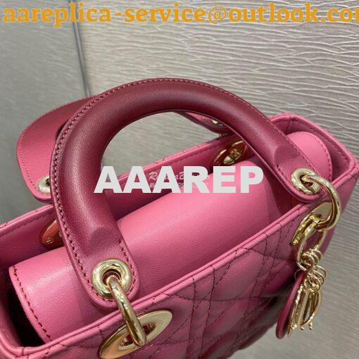 Replica Dior Lady Dior My ABCdior Bag Strawberry Gradient Cannage Lamb 6