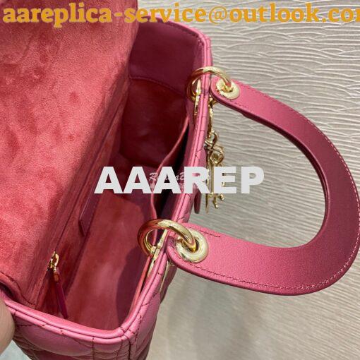 Replica Dior Lady Dior My ABCdior Bag Strawberry Gradient Cannage Lamb 7