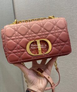 Replica Dior Small Caro Bag Soft Cannage Calfskin M9241 Pink Gradient