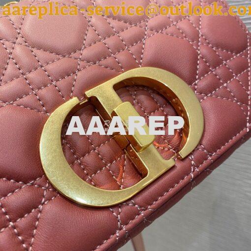 Replica Dior Small Caro Bag Soft Cannage Calfskin M9241 Pink Gradient 2