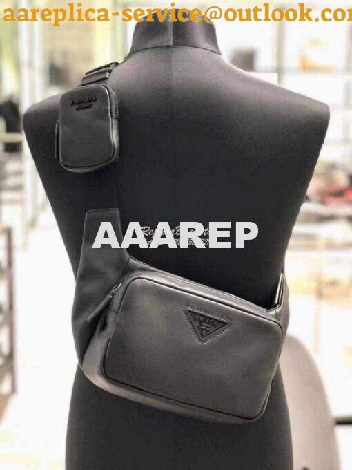 Replica Prada Leather Shoulder Bag 2VH127 9