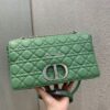 Replica Dior Small Caro Bag Soft Cannage Calfskin M9241 Avocado Green 9