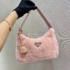 Replica Prada Re-edition 2000 Shearling Mini-bag 1NE515 White 9