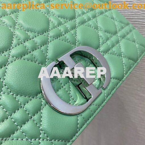 Replica Dior Large Caro Bag Soft Cannage Calfskin M9243 Avocado Green 3